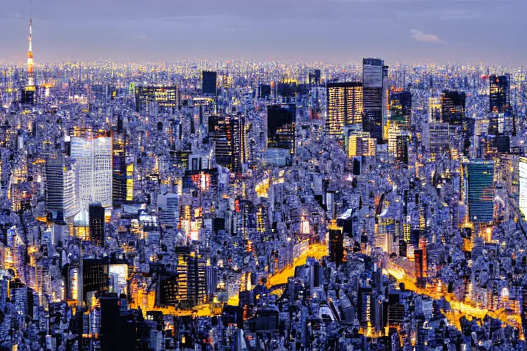 Image similar to tokyo in distant future photo