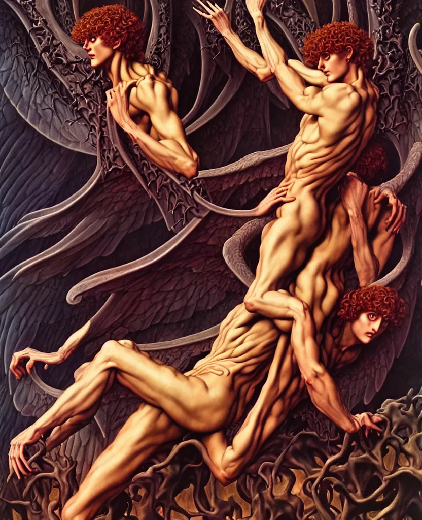 Prompt: devilman, by evelyn de morgan, hd, hyper detailed, 4 k, depth perception, depth of field, neo - gothic, gothic. art by wojtek siudmak, masterpiece