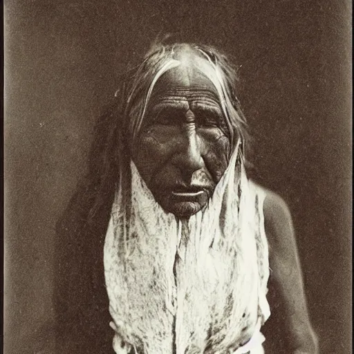 Prompt: a portrait of a character in a scenic environment by Edward S. Curtis