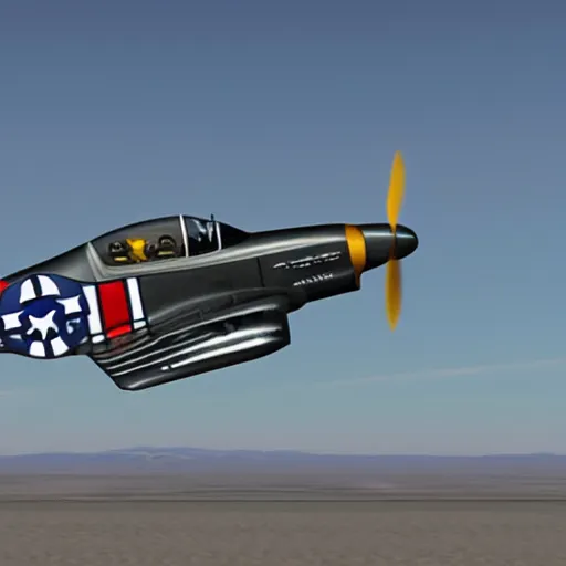 Prompt: p 5 1 mustang as a jet aircraft