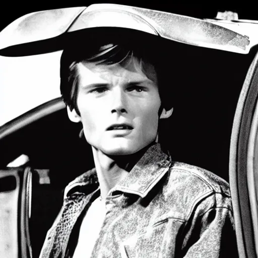 Prompt: high quality, extremely detailed photograph of young clint eastwood as marty mcfly in back to the future part 3, living in the year 1 8 8 5, directed by steven spielberg