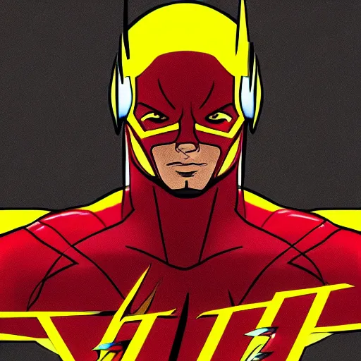 Prompt: a trading card featuring dc comics'the flash, vibrant superhero comic style art, digital art, highly detailed, trending on artstation, legible text, pokemon trading card game