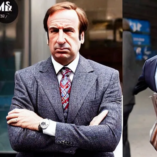 Prompt: a mix between saul goodman and kim kardashian