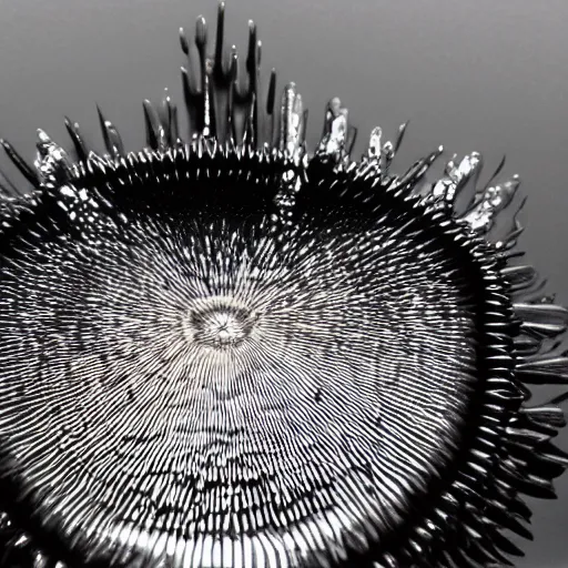 Image similar to Ferrofluid, programmable black goo, organic liquid metal