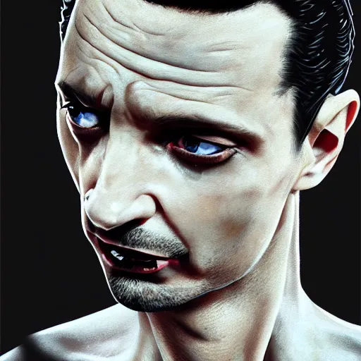 Image similar to portrait of a young dave gahan from depeche mode as a zombie with bruises, 7 days to die zombie, fine art, award winning, intricate, elegant, sharp focus, cinematic lighting, highly detailed, digital painting, 8 k concept art, art by guweiz and z. w. gu, masterpiece, trending on artstation, 8 k