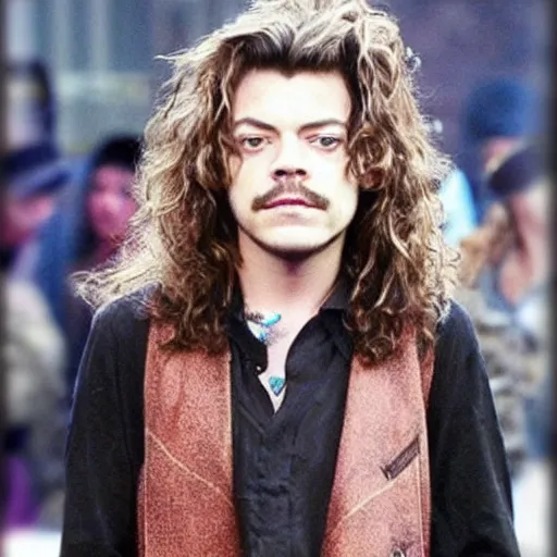 Prompt: fusion of robert plant and harry styles