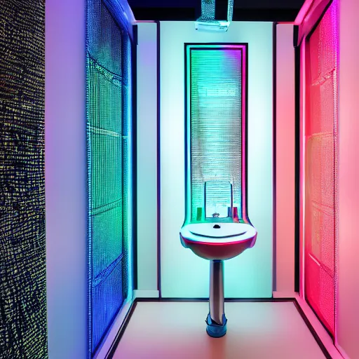 Image similar to An RGB gaming urinal, 4K photo, product photography,