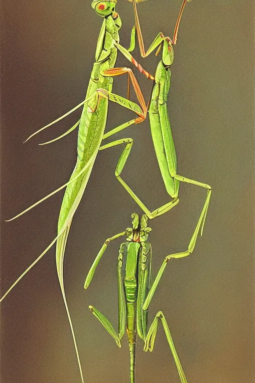 Image similar to praying mantis, by pierre - joseph redoute