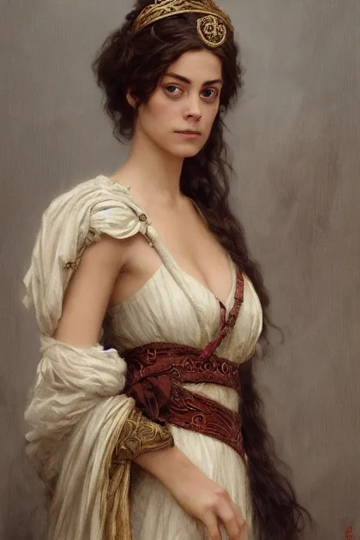 Prompt: royal princess kaya scodelario, traditional corsican, intricate, highly detailed,regal, courtly, artstation, illustration, jurgens, rutkowski, bouguereau