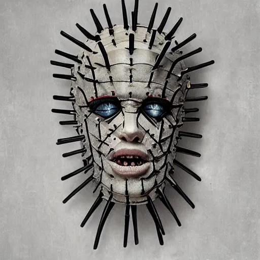 Image similar to hellraiser pinhead cenobite by giger and agostino arrivabene