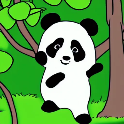 Prompt: cute cartoon baby panda in the Chinese jungle, Ghibli, clipart