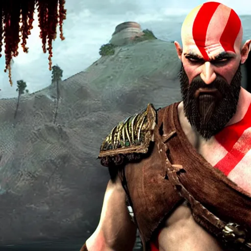 Image similar to Kratos Converts to islam