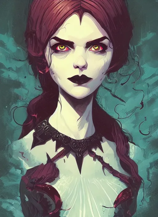 Prompt: portrait of beautifull gothic maiden, cute face. dark fantasy, d & d, artstation, art by petros afshar, tom whalen, laurie greasley and greg rutkowski and ilya kuvshinov