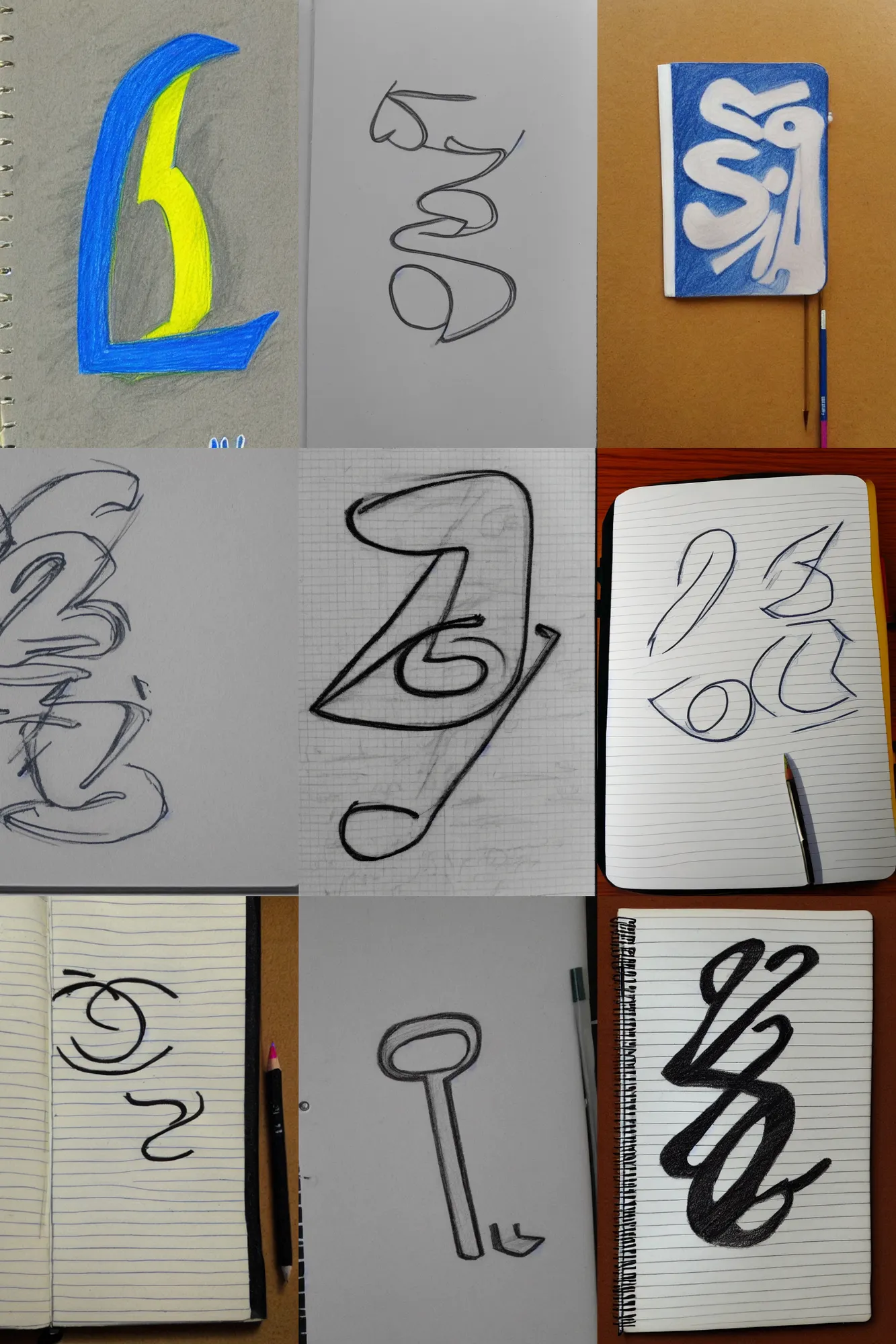 Pencil doodle of the cool S in my high school notebook | Stable ...