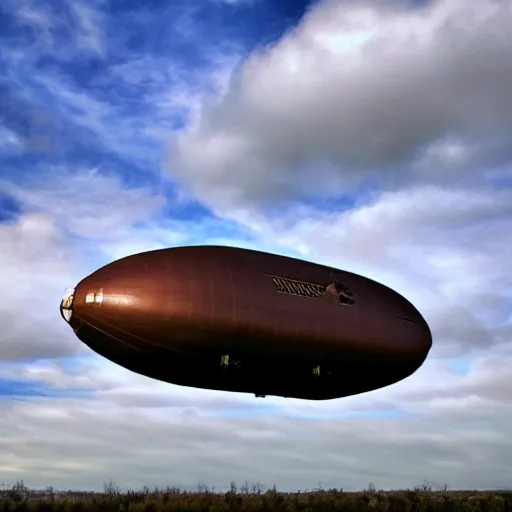 Image similar to brown airship in the sky