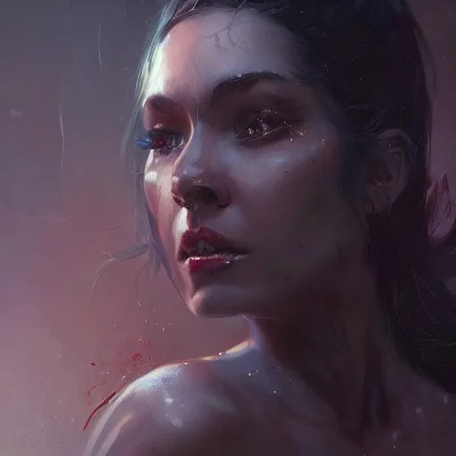 Image similar to a beautiful portrait of a devil goddess by greg rutkowski and raymond swanland, trending on artstation, ultra realistic digital art