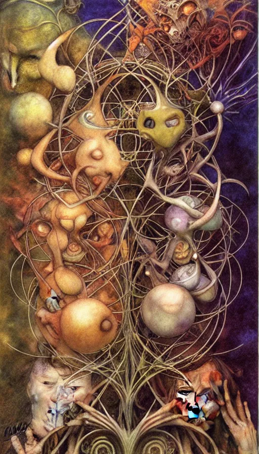 Image similar to the two complementary forces that make up all aspects and phenomena of life, by Brian Froud