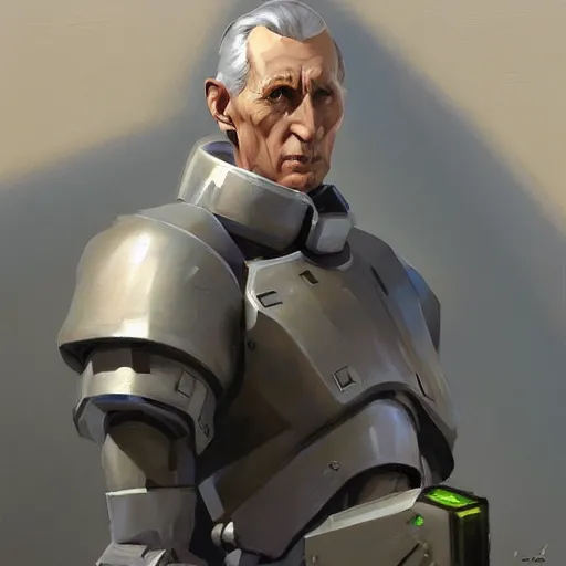 Prompt: greg manchess portrait painting of armored moff tarkin as overwatch character, medium shot, asymmetrical, profile picture, organic painting, sunny day, matte painting, bold shapes, hard edges, street art, trending on artstation, by huang guangjian and gil elvgren and sachin teng