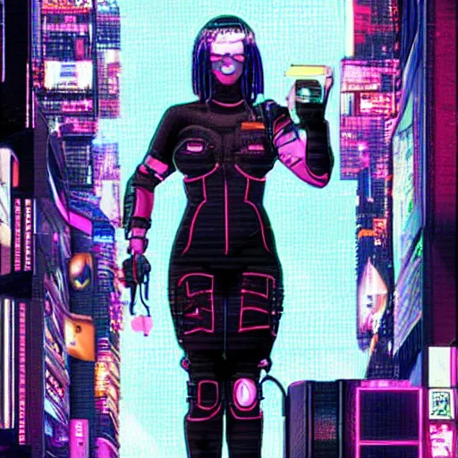 Image similar to cyberpunk mommy issues