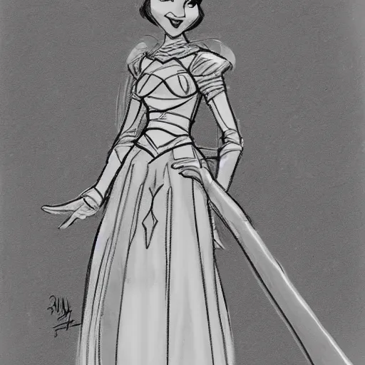 Image similar to milt kahl sketch of victoria justice as princess padme from star wars episode 3