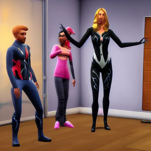 Image similar to Venom in the Sims 4