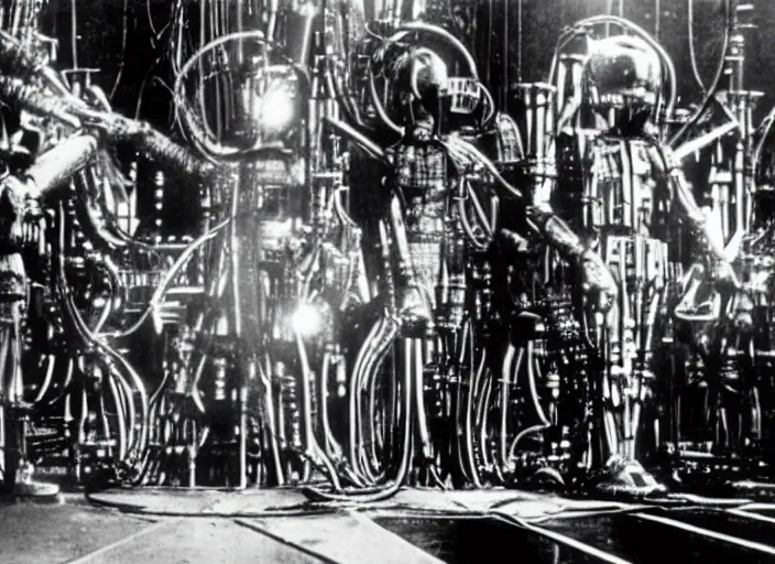 Image similar to scene from the 1917 science fiction film Metropolis