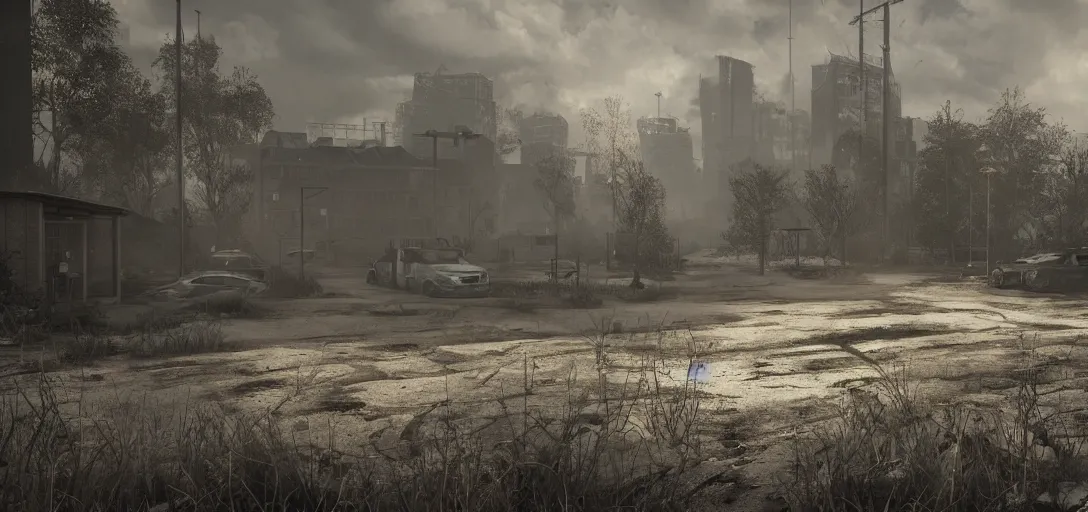 Image similar to manhunt level concept art, environment 8k, octane render, unreal engine 5 render, atmospheric, dramatic