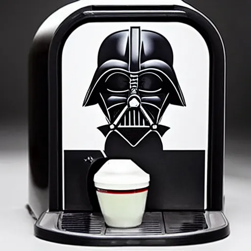 Prompt: darth vader nespresso machine