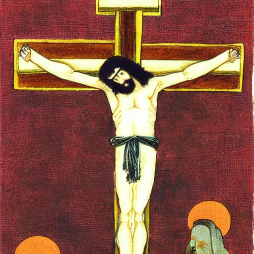 Image similar to Jesus christ on the cross, by Miura, Kentaro