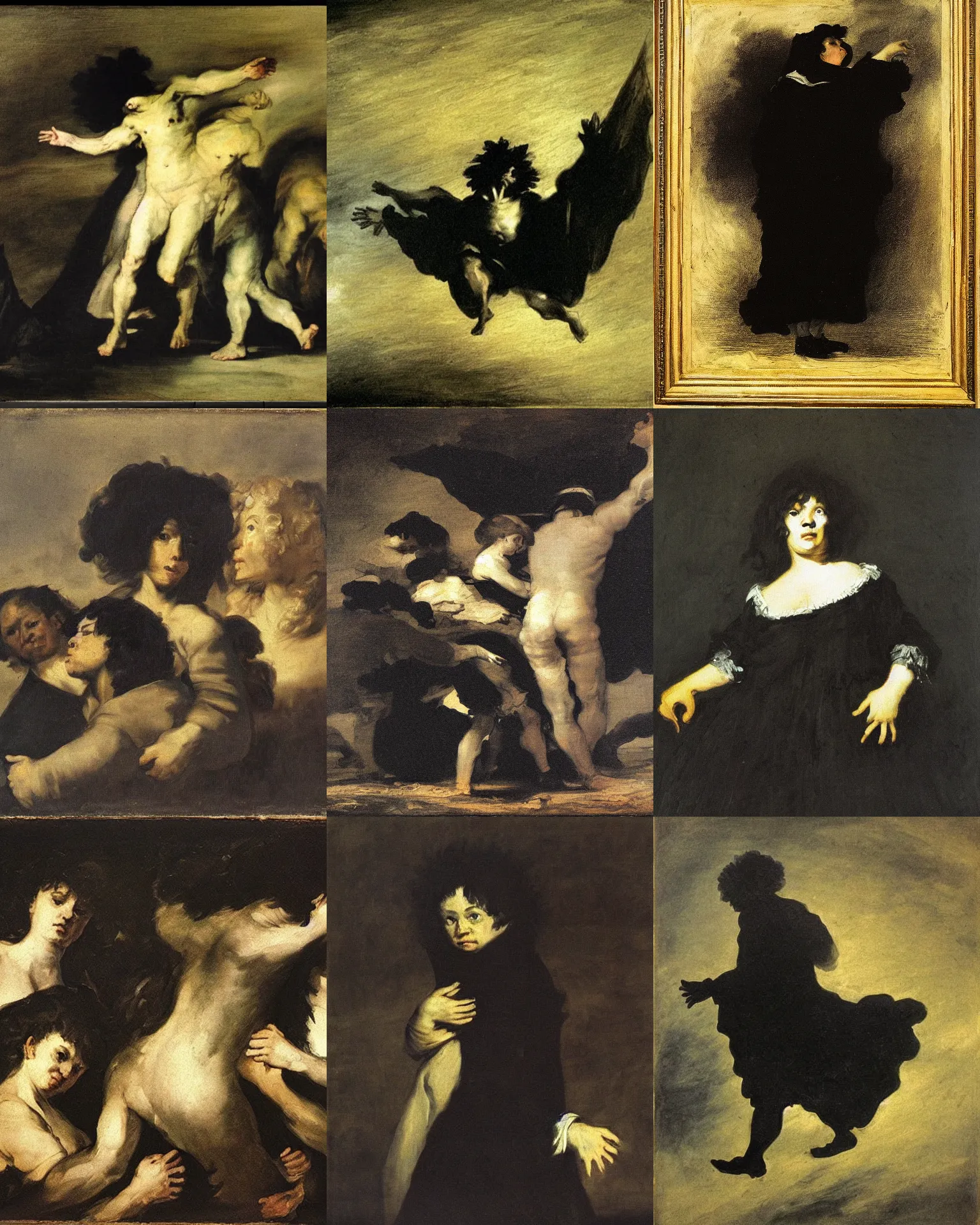 Prompt: One of Francisco Goya's Black Paintings