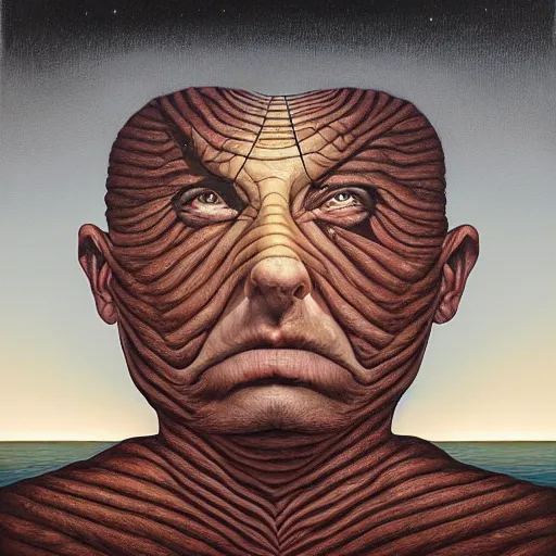 Image similar to in a dream, are all the characters really you? by jeffrey smith, oil on canvas