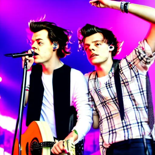 Image similar to harry styles and louis tomlinson concert