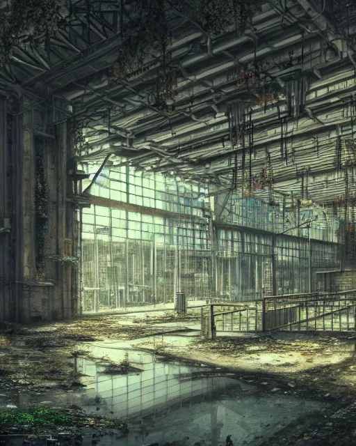 Prompt: a beautiful photorealistic illustration of unknown backroom level industrial architecture unfinished building nature city architecture urbex building by albrecht durer, postcyberpunk futuristic magic realism nature gem otherworldly universe, archdaily, wallpaper, highly detailed, trending on artstation.