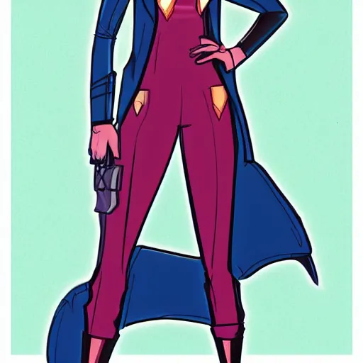 Image similar to blonde girl wearing an decent outfit hero, digital artwork in hero comic art style