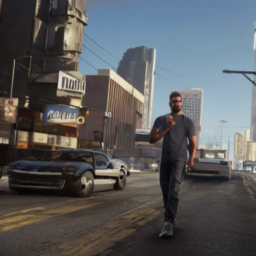 Image similar to next gen gta 6, ps 5, unreal engine, octane render, high detail