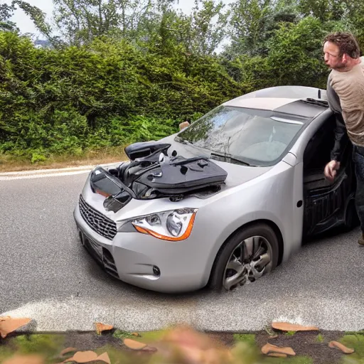 Image similar to giant eating a car