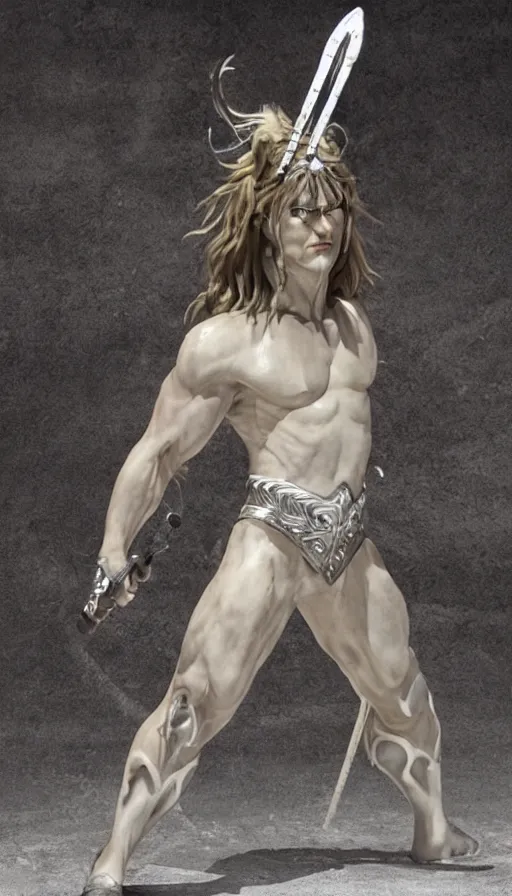 Prompt: full body pose of siegfried from the nibelungen saga in a movie