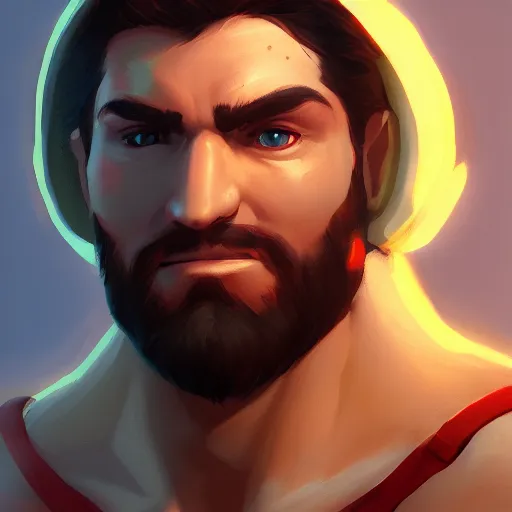 Image similar to portrait of a spartan hero, mattepainting concept blizzard pixar maya engine on stylized background splash comics global illumination lighting artstation, sharp focus, lois van baarle, ilya kuvshinov, rossdraws