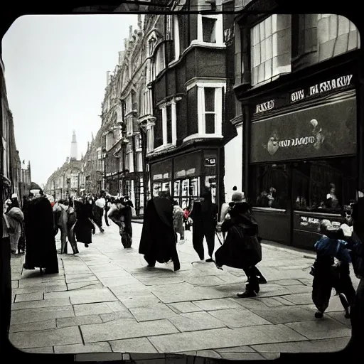 Image similar to a photograph, taken on an iphone, taken by a time traveler, on a busy street, in the year 1452, in London England