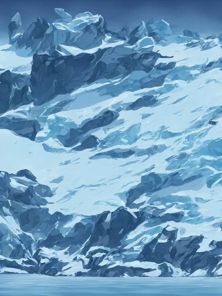 Prompt: antarctica by disney concept artists, blunt borders, rule of thirds