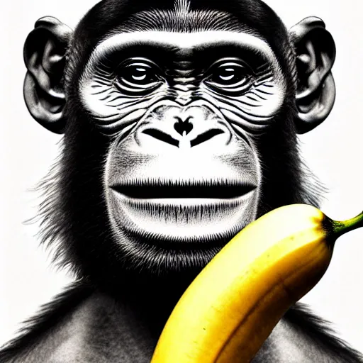 Image similar to a monkey eating a banana ; typography; intricate details; soft lighting; high definition; sharp focus; digital art; attractive features; drawn by Hirohiko Araki; trending on artstation; bust up portrait, made by Stanley Artgerm Lau, WLOP, Rossdraws, James Jean, Andrei Riabovitchev, Marc Simonetti, Yoshitaka Amano, ArtStation