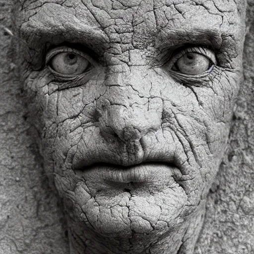 Image similar to surrealism sculpture by enrico ferrarini, face