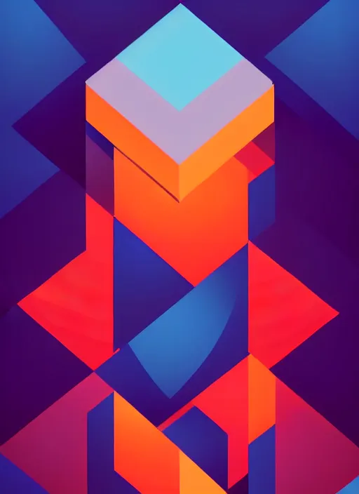 Image similar to symmetry!! vector poster art of abstract cube, centered, solid bacgkround, median photoshop filter vector behance, hd by artgerm, jesper ejsing, by rhads, makoto shinkai and lois van baarle, ilya kuvshinov, rossdraws, illustration, art by ilya kuvshinov and gustav klimt