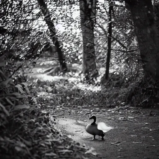 Prompt: hybrid of a duck and a dog, 35mm, F1.8