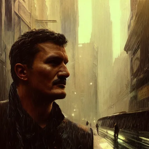 Prompt: pedro pascal, hyperrealistic portrait, bladerunner street, art of elysium by jeremy mann and alphonse mucha, fantasy art, photo realistic, dynamic lighting, artstation, poster, volumetric lighting, very detailed face, 4 k, award winning