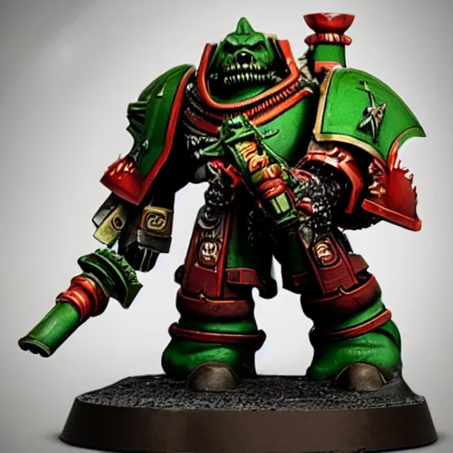 Image similar to warhammer 40k ork using a computer to generate ai text to image