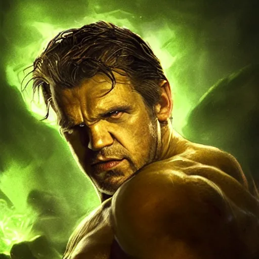 Image similar to Portrait of Dan Stevens as the Hulk, amazing splashscreen artwork, splash art, head slightly tilted, natural light, elegant, intricate, fantasy, atmospheric lighting, cinematic, matte painting, by Greg rutkowski