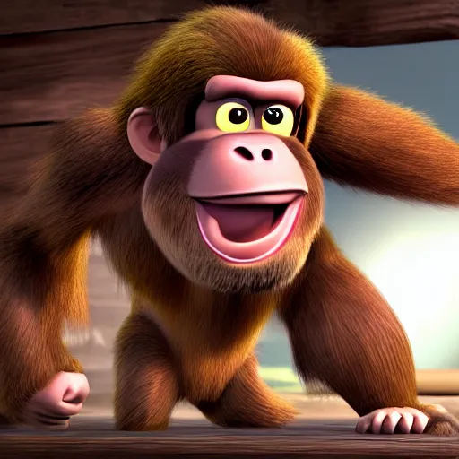 Image similar to donkey kong, photorealistic, unreal engine 5,