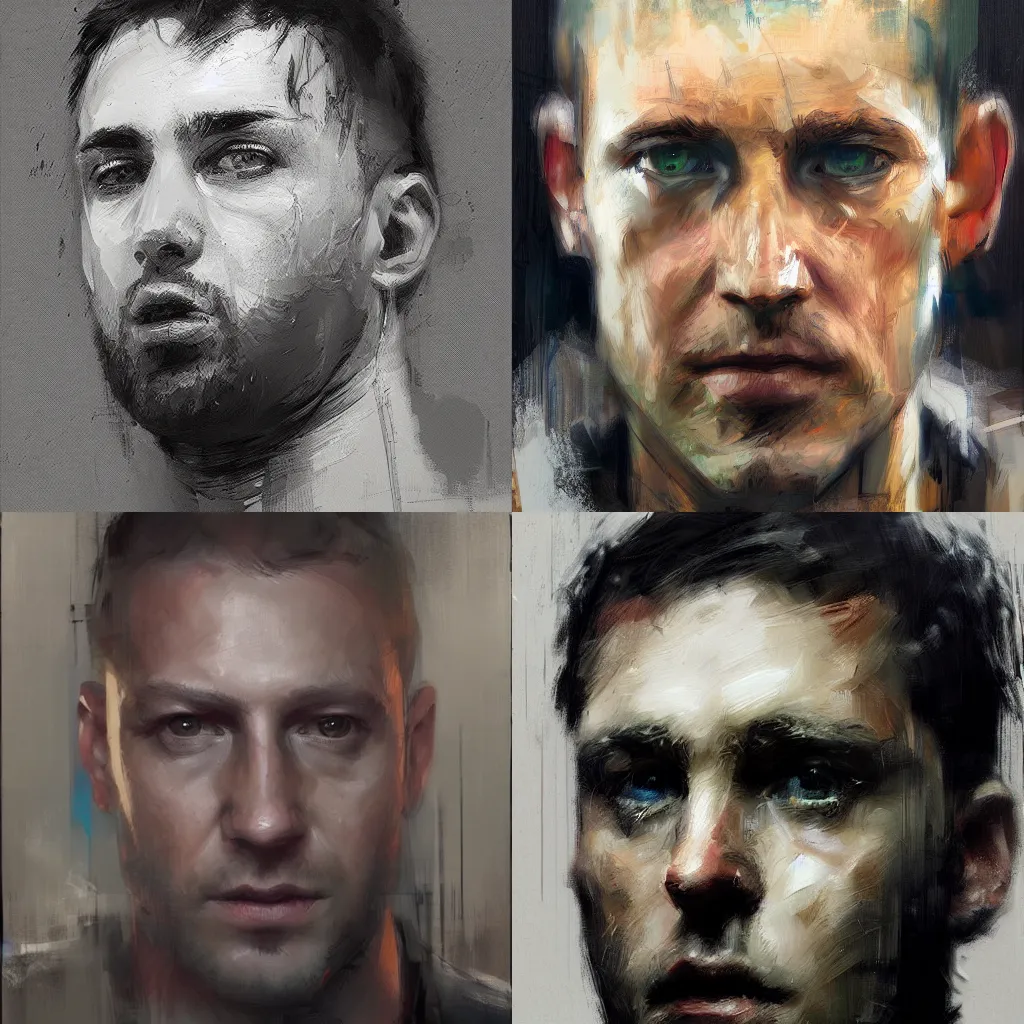 Prompt: A hyperdetailed digital oil portrait painting of Paul Bateman in the style of Guy Denning and Ruan Jia. Trending on ArtStation and DeviantArt. Digital art.