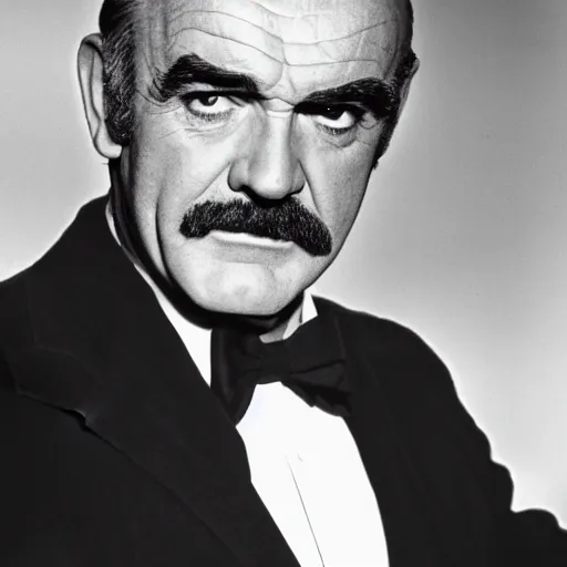 Prompt: sean connery as alfred pennyworth, dc, photography, tv show,